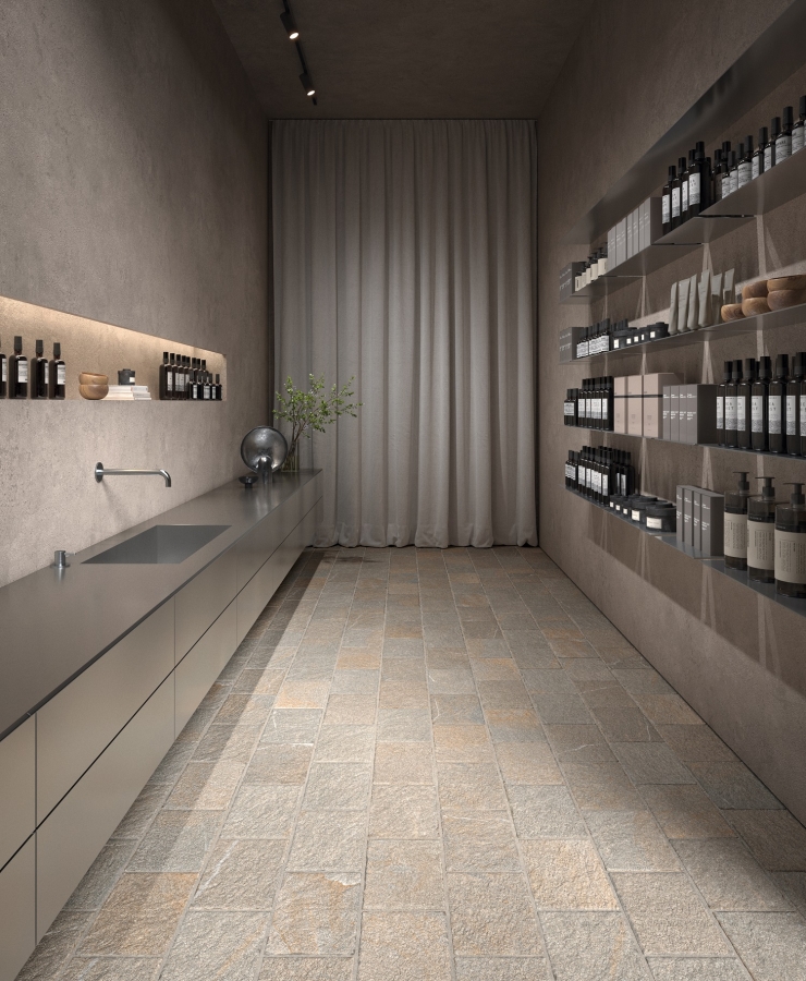 Kronos ceramiche Керамогранит Piasentina Stone Flamed Milled Mix 30х36 - изображение 3