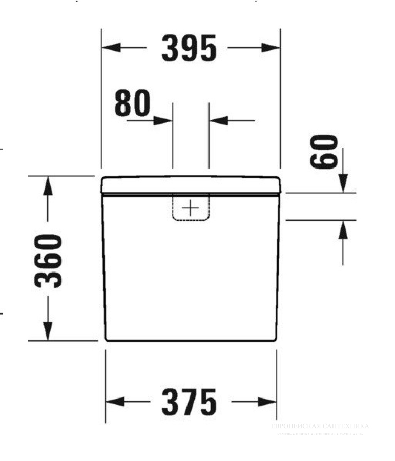 Бачок для унитаза Duravit D-Neo, 395 x 180 мм, подключение снизу слева, цвет белый с WonderGliss - изображение 7