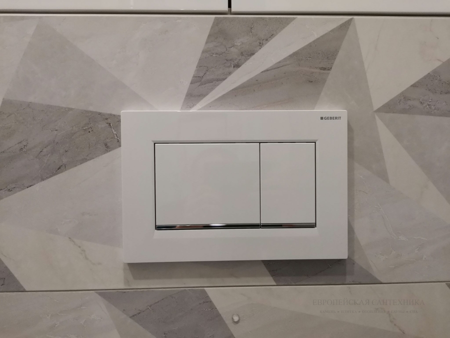 Панель двухклавишная Geberit Sigma30 для унитаза, цвет белый хром - изображение 2