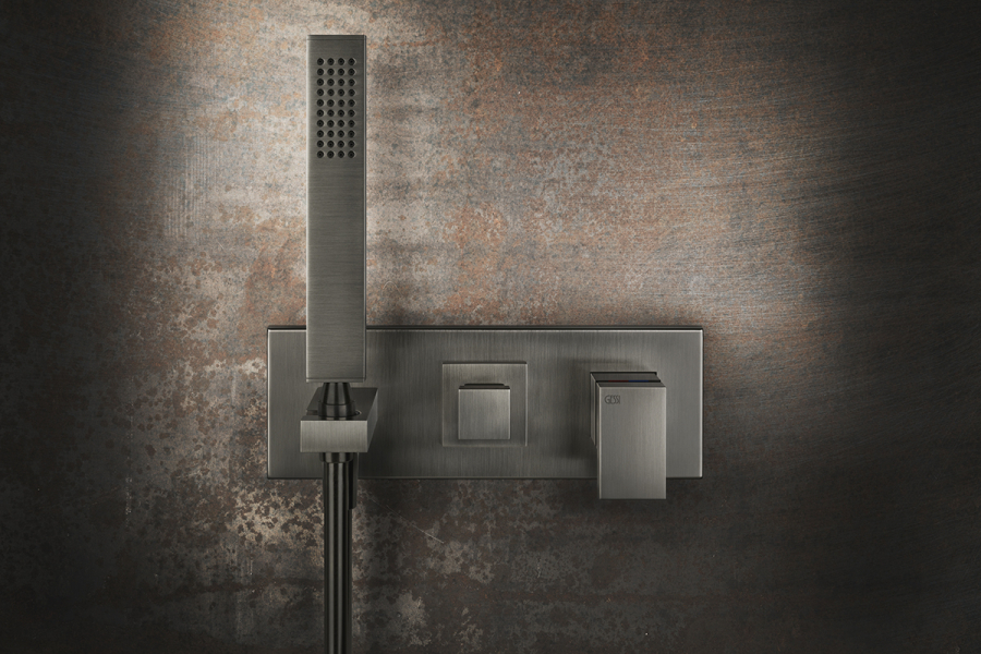 Ручной душ Gessi Rettangolo К, с шланговым подсоединением и держателем, цвет Finox Brushed Nickel - изображение 4