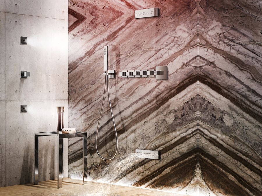 Ручной душ Gessi Rettangolo К, с шланговым подсоединением и держателем, цвет Finox Brushed Nickel - изображение 3