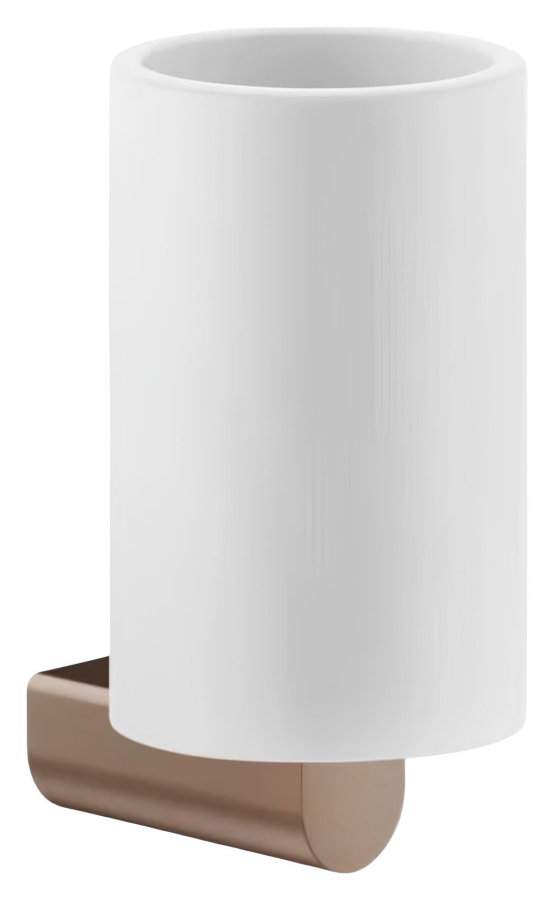 Стакан Gessi Rilievo, настенный, белый композитный материал, объём 300 мл, цвет Copper Brushed PVD