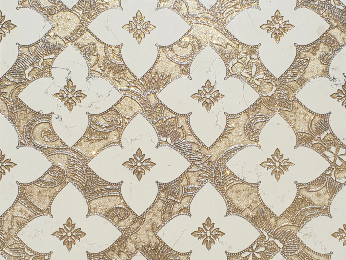 На изображении товар Akros Venezia Камень Avantgarde Sidus Old G Bianco Old Gold powder 80X80X1 от официального представителя в Москве