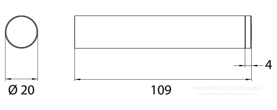 Бумагодержатель резервный Emco Flow, ø 20 х 109 мм, настенный, хром - изображение 2