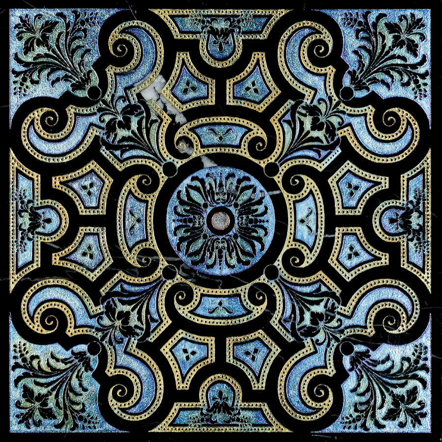 Akros Venezia Камень Axioma Ania T Nero Marquinia Silver 40x40x1