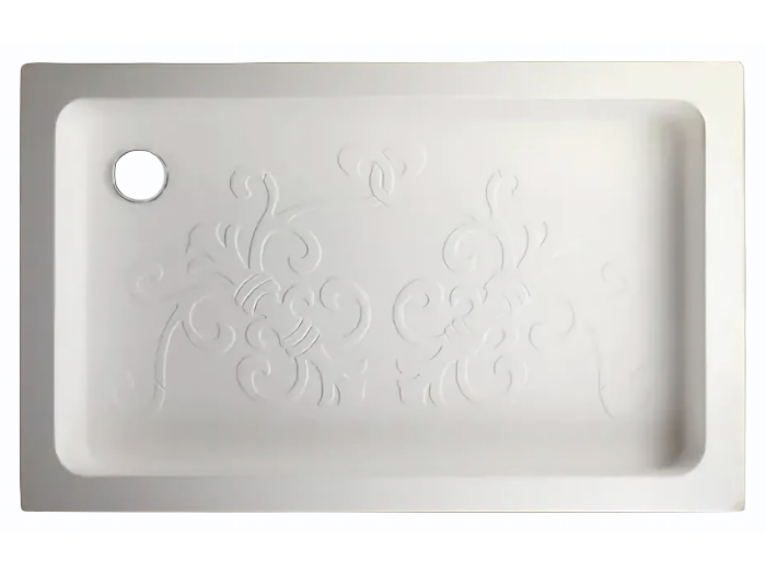 На изображении товар Поддон душевой Devon&Devon Arabesque 1200х800 мм, белый от официального представителя в Москве