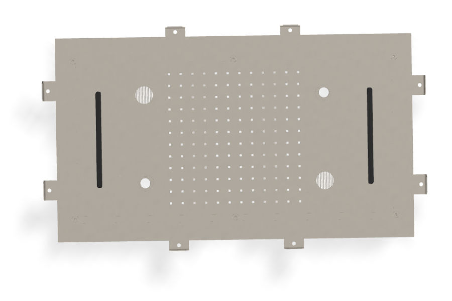 Верхний душ Carlo Frattini Harmonia, потолочный, с защитой от известкового налёта, с LED подсветкой для хромотерапии, пультом, аудио/bluetooth, 700x400 мм, цвет никель брашированный - изображение 2