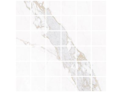 Living Ceramics Керамогранит Blanc Calacatta Gold Mosaic 55 Soft textured 29,8x29,8