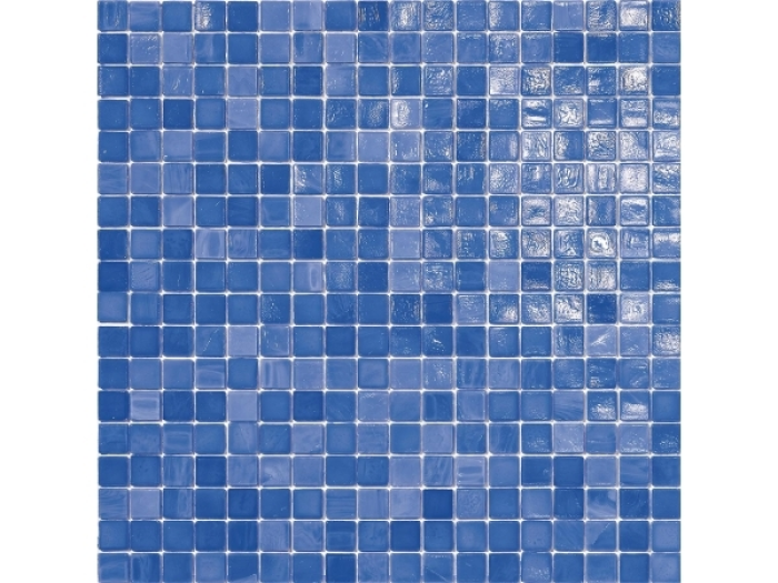На изображении товар Sicis Стеклянная мозаика Natural Blue Angel chips size 15х15 mm sheet size 295x295 mm от официального представителя в Москве