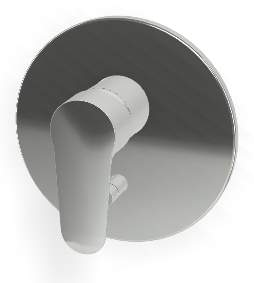 Смеситель Carlo Frattini Serie 22, настенный, с переключателем на 2 потребителя, Ø157 мм, внешняя часть, цвет хром