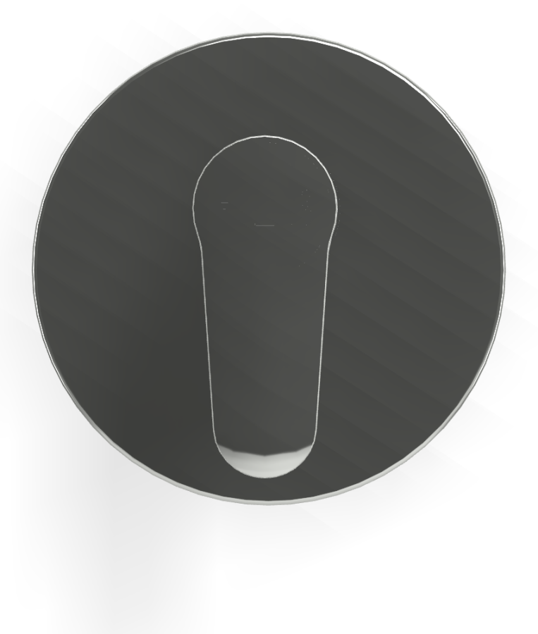 Смеситель Carlo Frattini Serie 22, настенный, с переключателем на 2 потребителя, Ø157 мм, внешняя часть, цвет хром - изображение 1