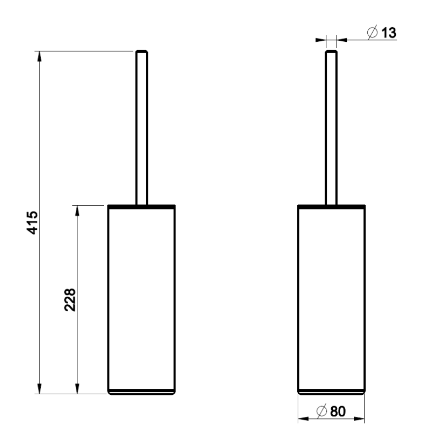 Ёршик Gessi316, напольный, цвет Steel Brushed - изображение 1