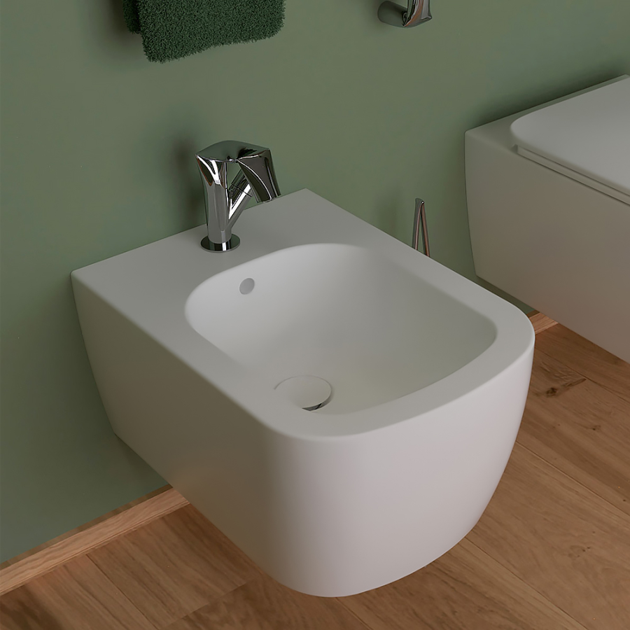 Биде Flaminia Play, подвесное, 520х360 мм, с 1 отверстием для смесителя, цвет Terracotta - изображение 3