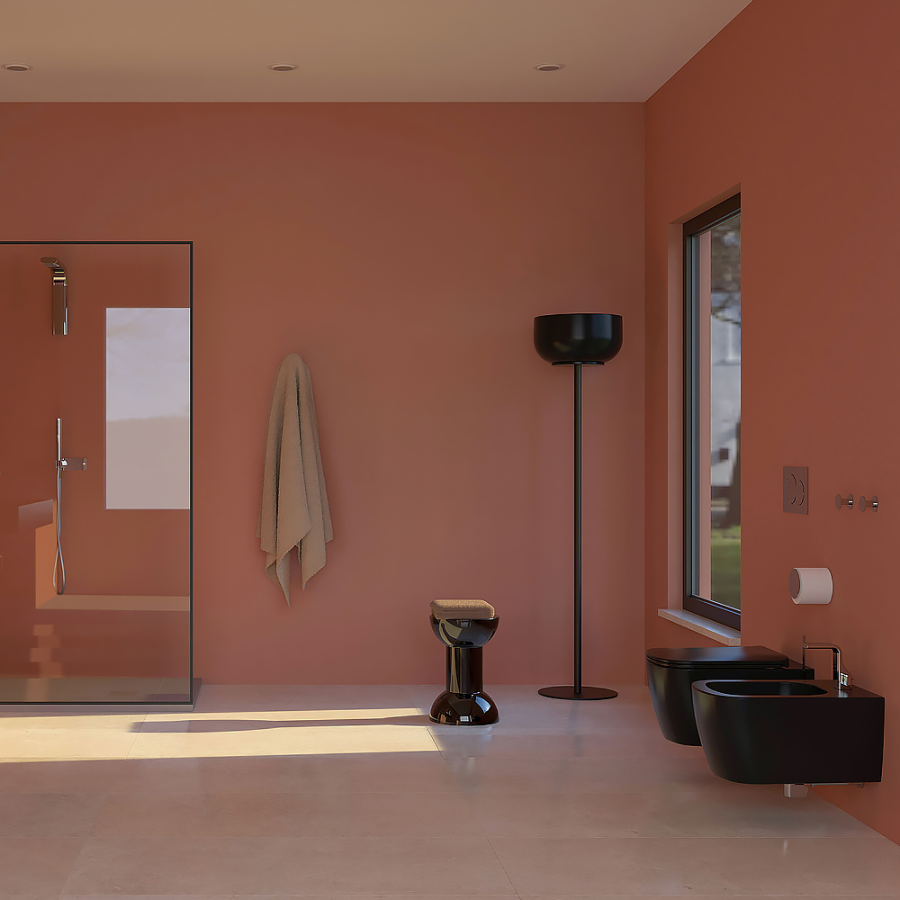 Биде Flaminia Play, подвесное, 520х360 мм, с 1 отверстием для смесителя, цвет Terracotta - изображение 13
