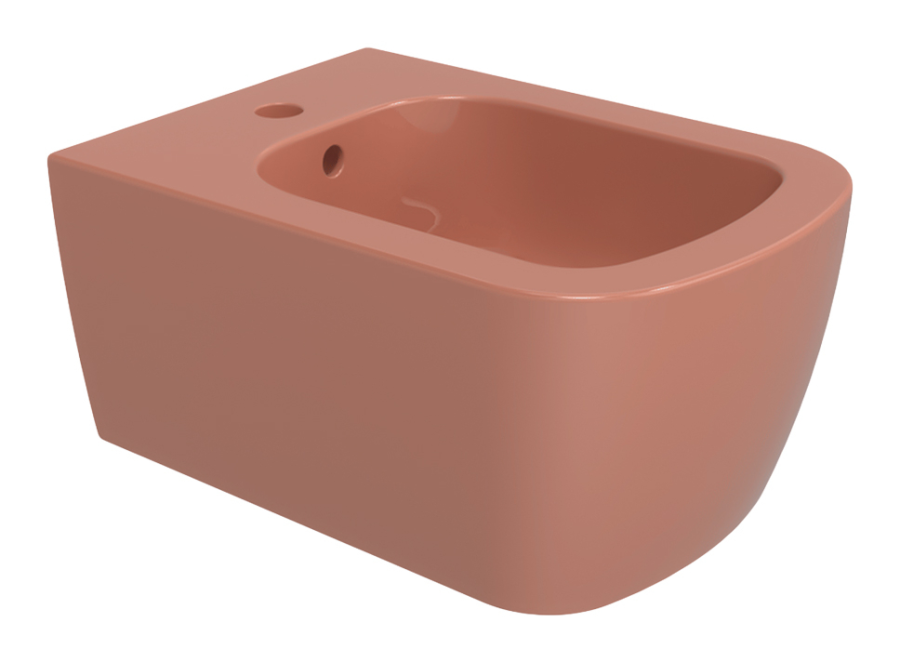 Биде Flaminia Play, подвесное, 520х360 мм, с 1 отверстием для смесителя, цвет Terracotta