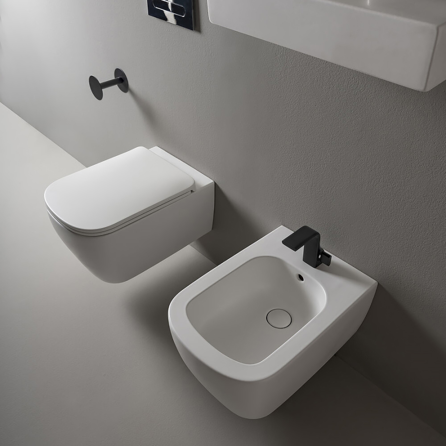 Биде Flaminia Play, подвесное, 520х360 мм, с 1 отверстием для смесителя, цвет Terracotta - изображение 7