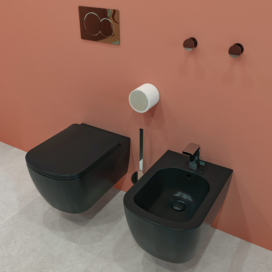 Биде Flaminia Play, подвесное, 520х360 мм, с 1 отверстием для смесителя, цвет Terracotta - изображение 11