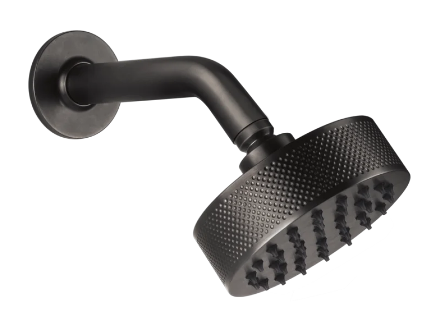 Верхний душ Gessi Inciso, Ø180 мм, шарнирный, с настенным держателем, цвет Black Metal Brushed PVD