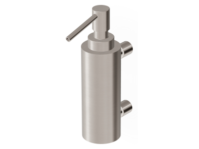 На изображении товар Дозатор для жидкого мыла Zucchetti On, настенный, цвет Brushed Nickel от официального представителя в Москве