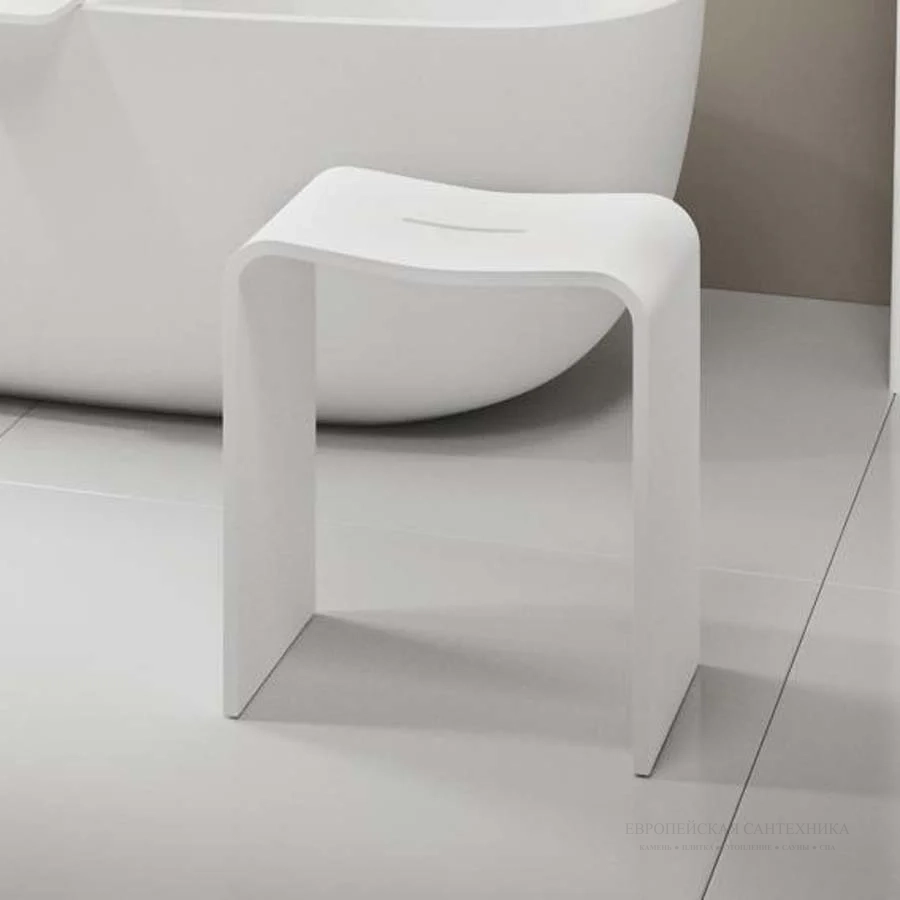 Стул, Decor Walther Stone Stool, 400 x 460 мм, белый матовый