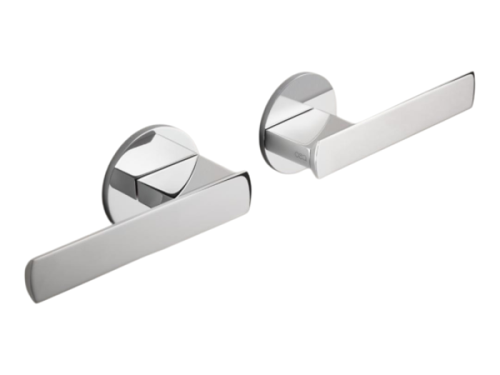 На изображении товар Комплект из 2 настенных запорных вентилей CEA Design Ayla,  встраиваемых, внешняя часть, цвет нержавеющая сталь от официального представителя в Москве