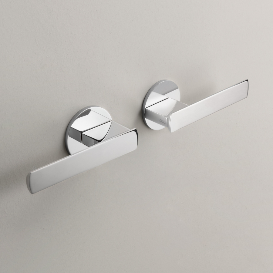 Комплект из 2 настенных запорных вентилей CEA Design Ayla,  встраиваемых, внешняя часть, цвет нержавеющая сталь - изображение 1