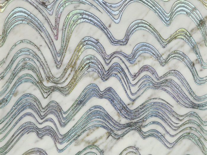 На изображении товар Akros Venezia Камень Dogma Classic Mhagia T Bianco Carrara Silver 40x40x1 от официального представителя в Москве