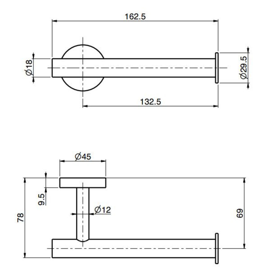 Бумагодержатель Carlo Frattini Spillo Steel, без крышки, L-162,5 мм, цвет нержавеющая сталь - изображение 1