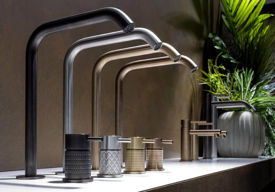 Излив для раковины Gessi316, высокий 273 мм, отдельностоящий, цвет Warm Bronze Brushed PVD - изображение 2