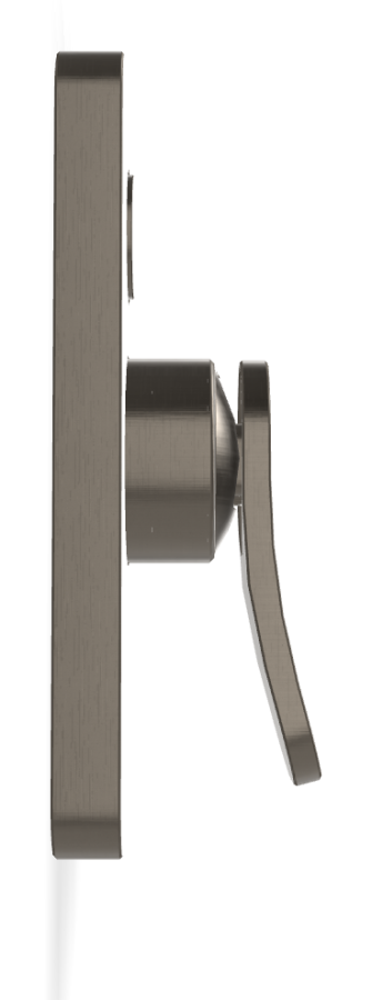 Смеситель Carlo Frattini Flo, однорычажный, настенный, с кнопочным переключателем на 2 потребителя, Н-150 мм, внешняя часть, цвет брашированный чёрный хром - изображение 2