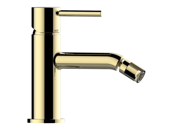 На изображении товар Смеситель для биде Bossini Teo, донный клапан Click-Clack, цвет золото от официального представителя в Москве