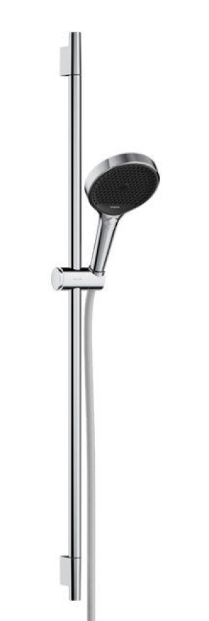 Душевой гарнитур Hansgrohe Rainfinity 130 3jet, штанга Н. 915 мм, с ручной лейкой и шлангом, цвет хром