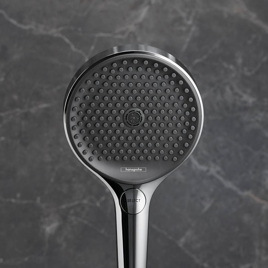 Душевой гарнитур Hansgrohe Rainfinity 130 3jet, штанга Н. 915 мм, с ручной лейкой и шлангом, цвет хром - изображение 2