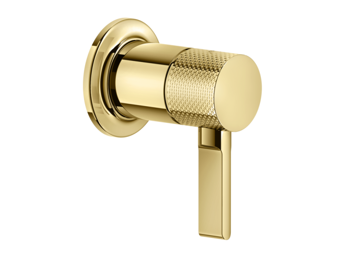 На изображении товар Смеситель Gessi Inciso, встраиваемый, однорычажный, на 1 выход, цвет Gold PVD от официального представителя в Москве