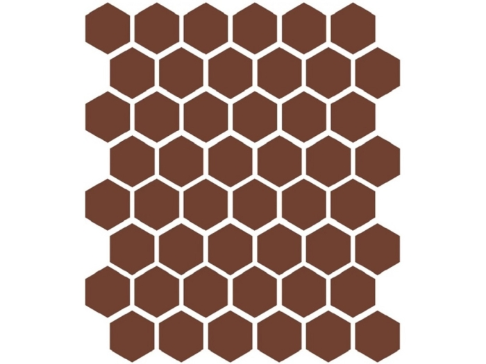 На изображении товар Etruria Керамогранит XXS-3D Esagono 5X5.7 3D Mattone Su Rete Monocolore 33Х37 от официального представителя в Москве