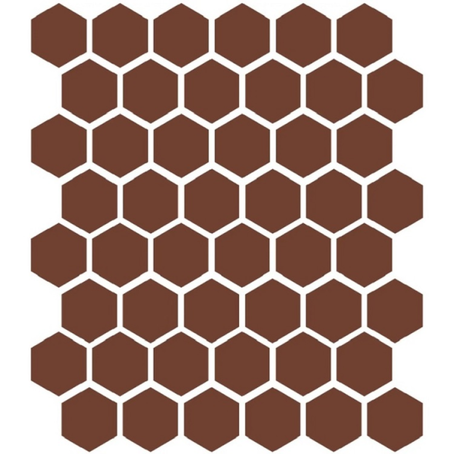 Etruria Керамогранит XXS-3D Esagono 5X5.7 3D Mattone Su Rete Monocolore 33Х37