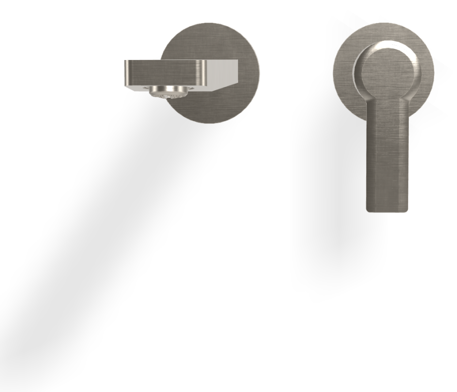 Смеситель для раковины Carlo Frattini Mast, однорычажный, с донным клапаном Click-Clack, Н-125 мм, внешняя часть, цвет никель брашированный - изображение 1