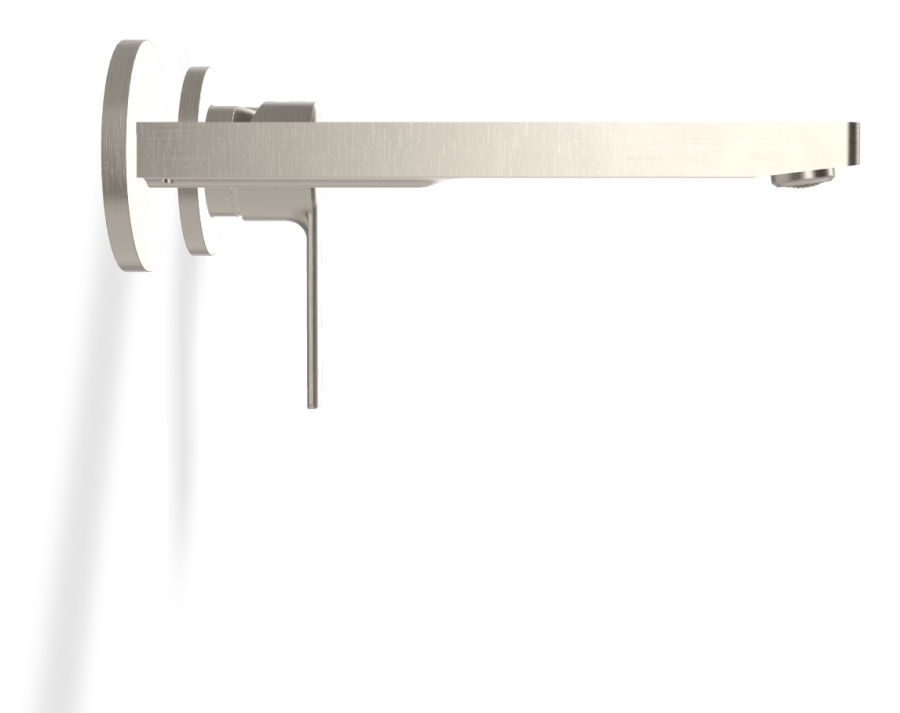 Смеситель для раковины Carlo Frattini Mast, однорычажный, с донным клапаном Click-Clack, Н-125 мм, внешняя часть, цвет никель брашированный - изображение 2