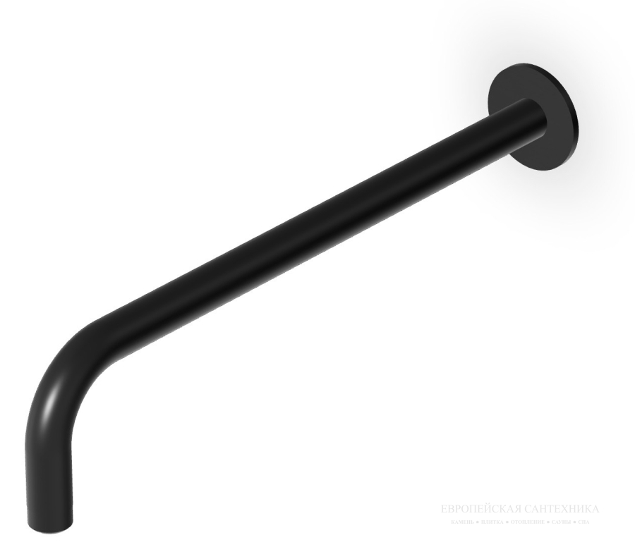 Держатель верхнего душа Zucchetti Shower, L.350 мм, настенный, цвет Brushed Total Black PVD