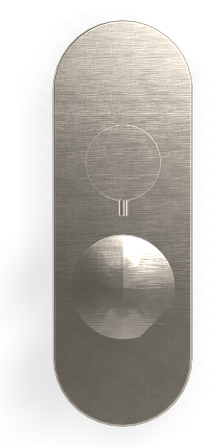 Смеситель Carlo Frattini SO, с переключателем на 2/3 потребителя, без ручек, Н-290 мм, внешняя часть, цвет никель брашированный - изображение 1