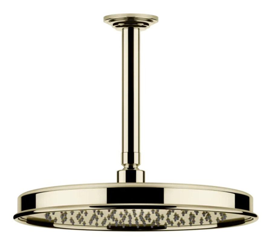 Верхний душ Gessi Venti20, Ø328 мм, потолочный, поворотный с шарниром, цвет Brass PVD