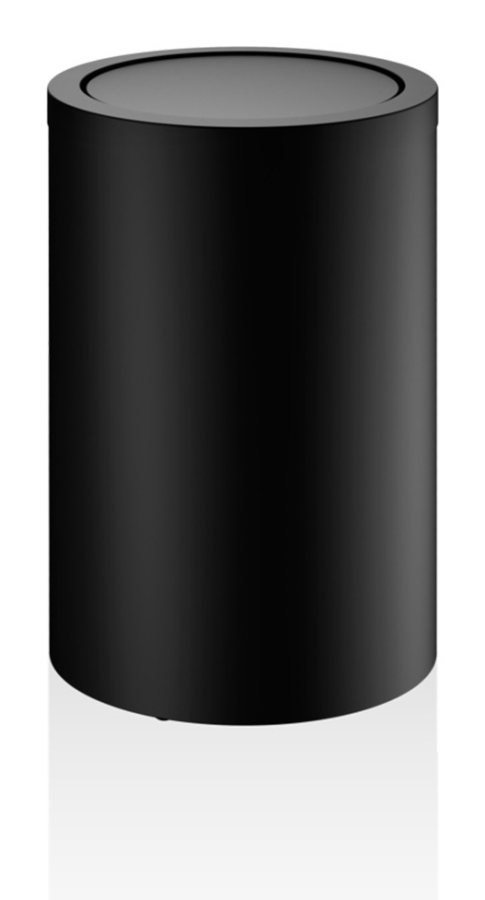 Ведро для мусора Decor Walther Basic DW 124,  с вращающейся крышкой, цвет черный матовый