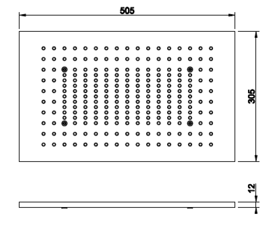 Накладная панель верхнего душа Gessi Afilo, 300х500 мм, цвет Black metal brushed PVD - изображение 4