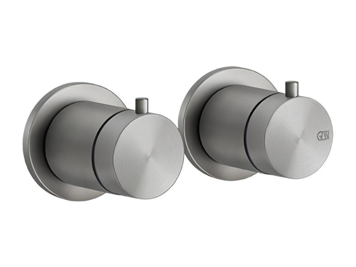 Термостат для душа Gessi316, на 1 выход, внешние части, цвет Steel Brushed