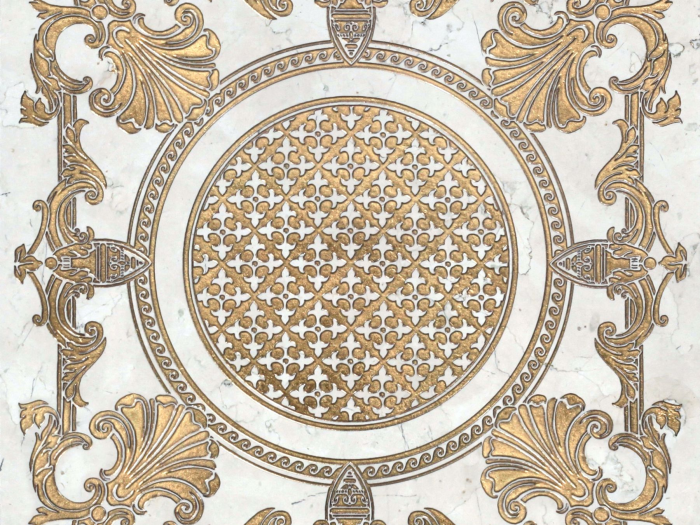 На изображении товар Akros Venezia Камень Luxurious Pegasus DIM Biancone - Gold 40X40X1 от официального представителя в Москве