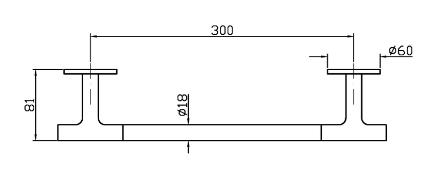 Полотенцедержатель Zucchetti Pan, настенный, L. 300 мм, цвет чёрный матовый - изображение 1