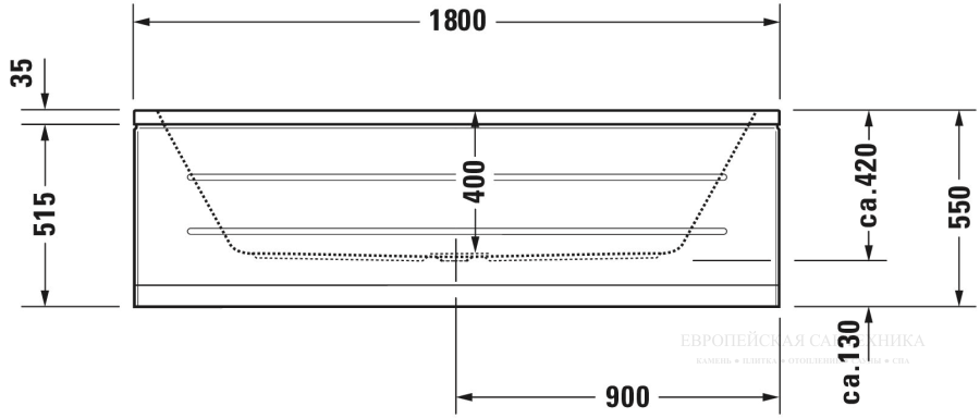 Ванна Duravit D-Code, встраиваемая, 1800x800 мм, цвет белый - изображение 7