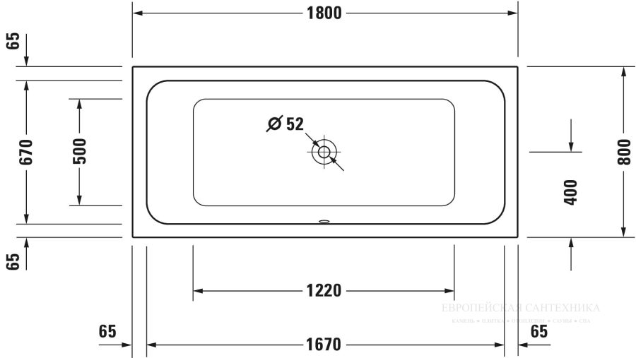 Ванна Duravit D-Code, встраиваемая, 1800x800 мм, цвет белый - изображение 6