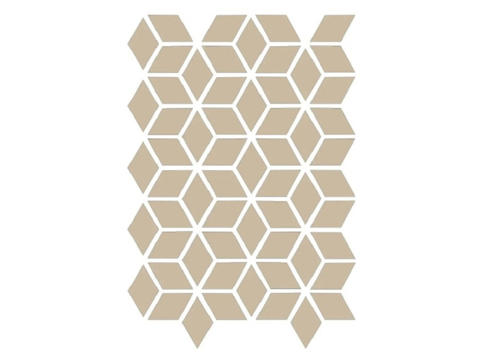 На изображении товар Etruria Керамогранит Xxs Rombo E 4X7 Su Rete Monocolore Avorio от официального представителя в Москве
