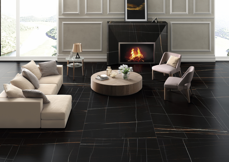 FMG Maxfine Керамогранит Marmi Sahara noir silky 120x120 - изображение 1